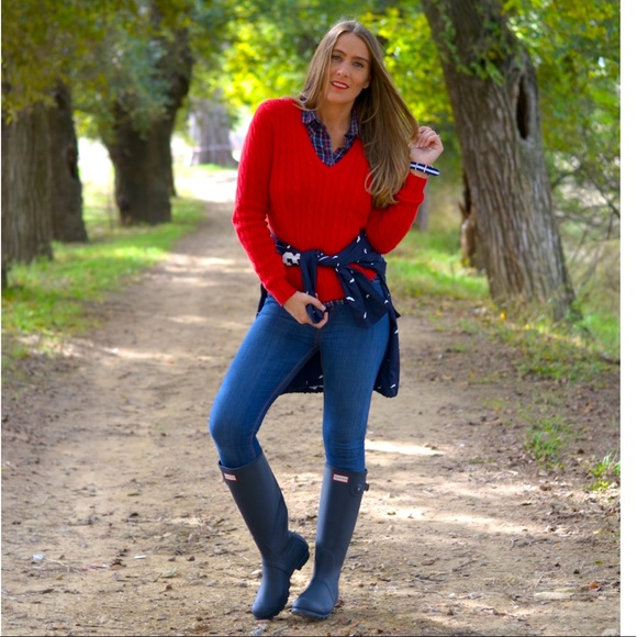 RALPH LAUREN Red Lambs Wool Cable Knit Sweater XL - Picture 2 of 10